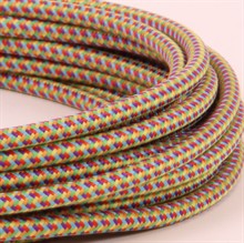 Rainbow mix textile cable